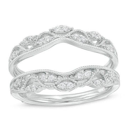 1/5 CT. Diamond Vintage Style Solitaire Enhancer in 925 Sterling Silver