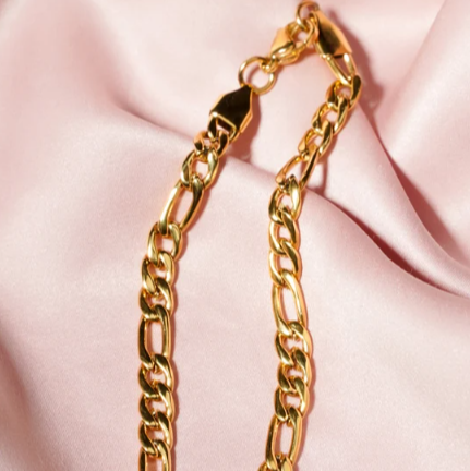 Bracelet Chain- Dainty Figaro Bracelet For Women- Thick Gold Chain Bracelet- Minimalist Chain Gift for Her Jewelry